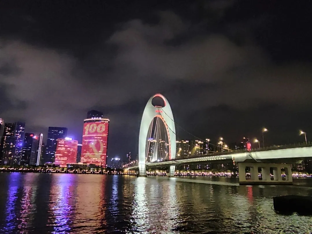 广日电气一江两岸跨江桥梁景观照明工程完美亮灯