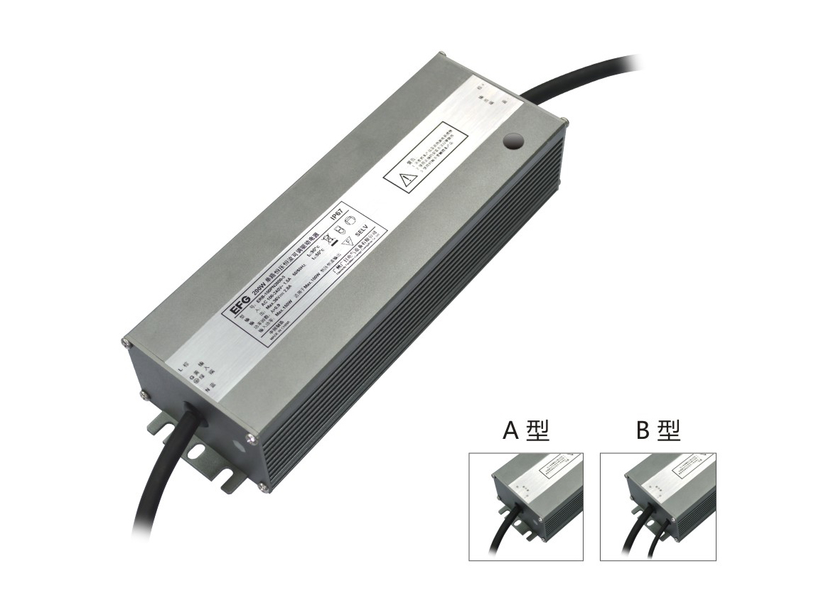 200W Single Output Constant Voltage and Constant Current Dimmable LED Driver
